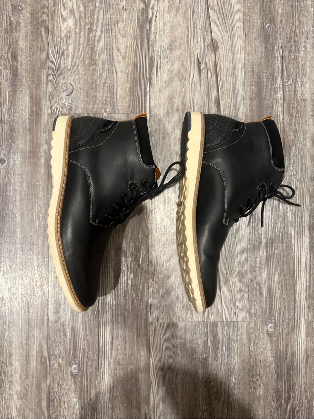 Arizona Jean Company Black Chukka Boots with Tan Accent
